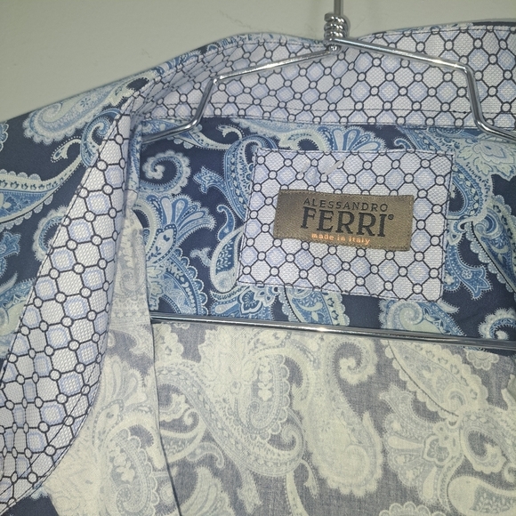 Alessandro Ferri Shirt Men's Button Down Shirt Size 4XL - EUC - Made in ITALY - Picture 8 of 9